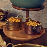 Gold Vintage Steel Mini Casserole Dish